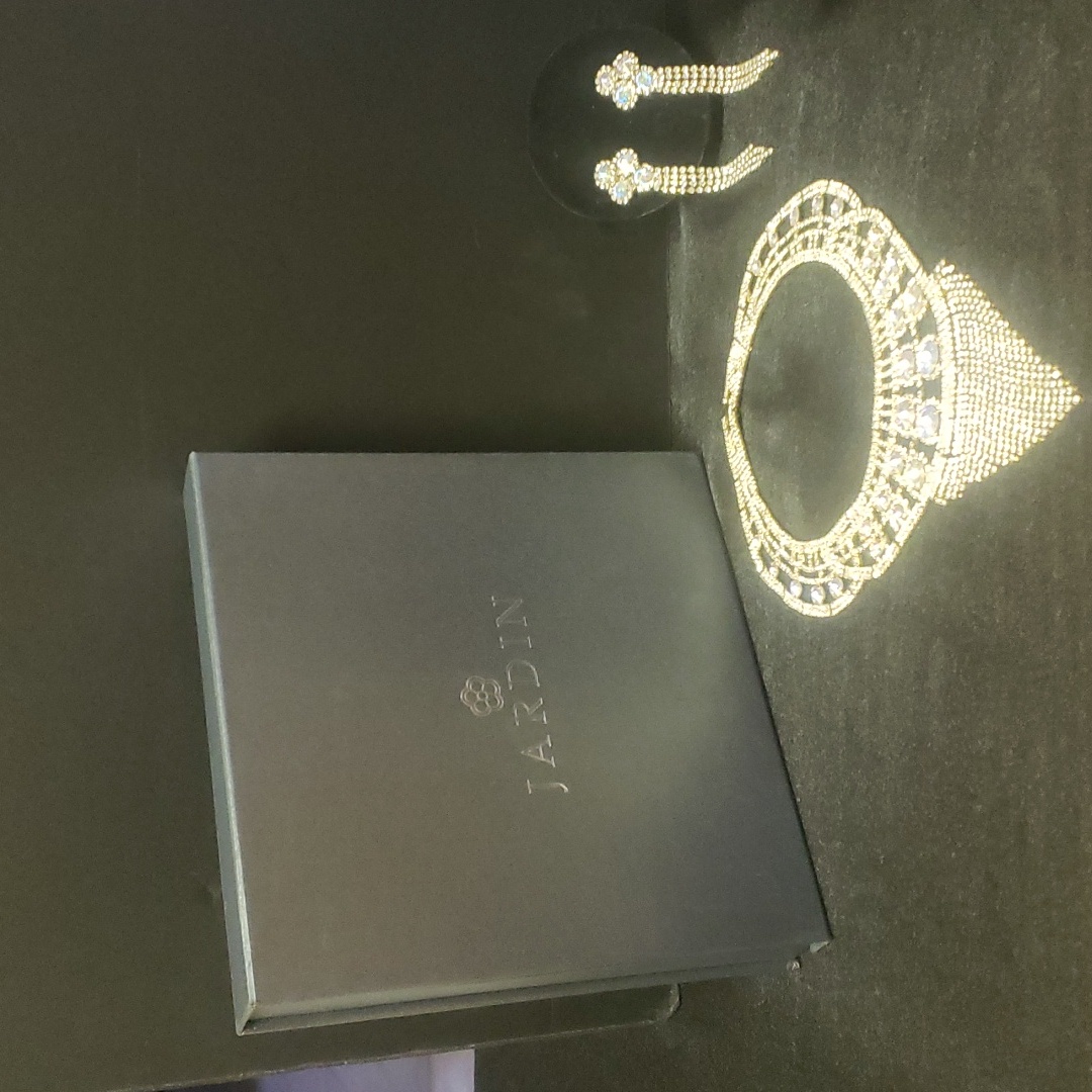 Jardin Crystal Tassel Necklace And Earring Set